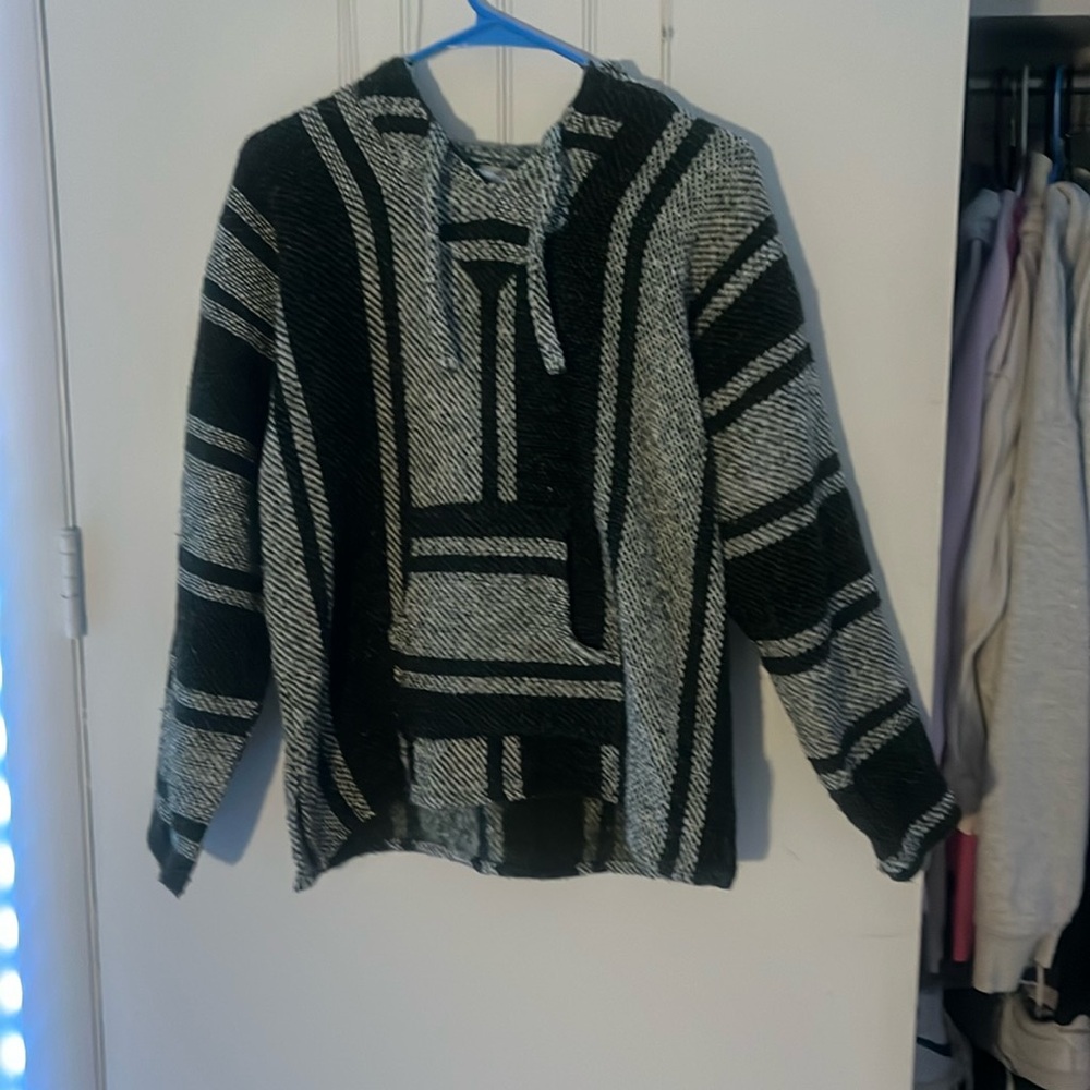 fleece hooded pull over